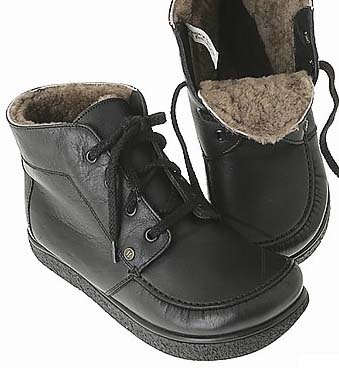 422 Jacoform Stiefel, Leder, schwarz, Lammfell gefüttert, Größe 2,5 - 13-Jacoform-UK 8 = 43