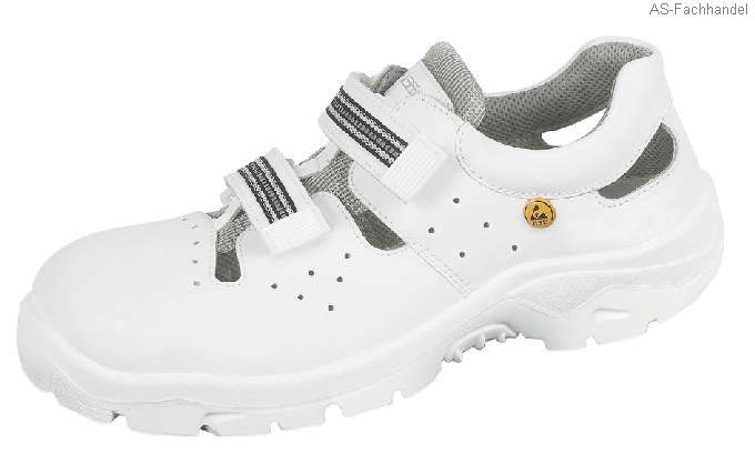 2616 ABEBA-ESD, LIGHT-Sandale, weiß, mit Stahlkappe, Microfaser  Größe  36 - 48-46
