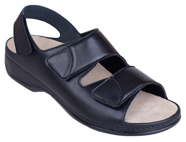 1020-906 Berkemann Berkoflex Sofie Damensandale schwarz Größe 3 - 8,5-UK 7,5 = 41,5