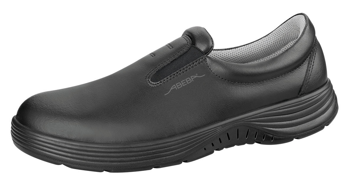 711137 Abeba X-LIGHT Slipper Arbeitsschuhe Küche Gastronomie schwarz Leder 02 Größe  35 - 48-37
