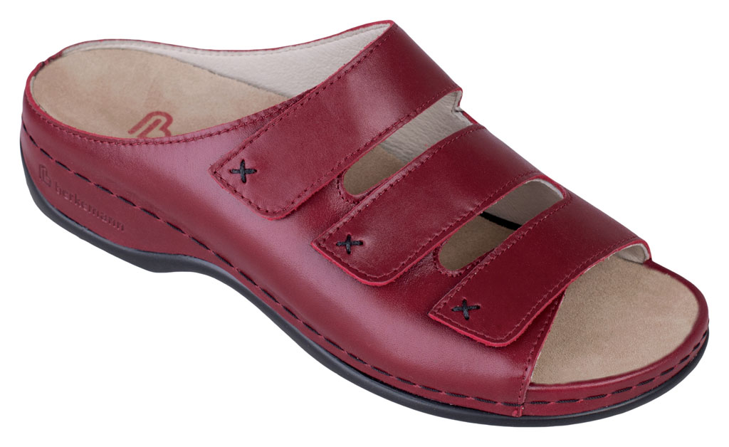 1007-277 Berkemann Berkoflex Franziska Damensandale weinrot Größe 3 - 8,5-UK 7 = 40/41