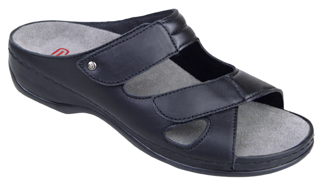 1027-906 Berkemann Berkoflex/Stretch Janna Sandale schwarz Größe 3 - 8,5-UK 5,5 = 38 2/3