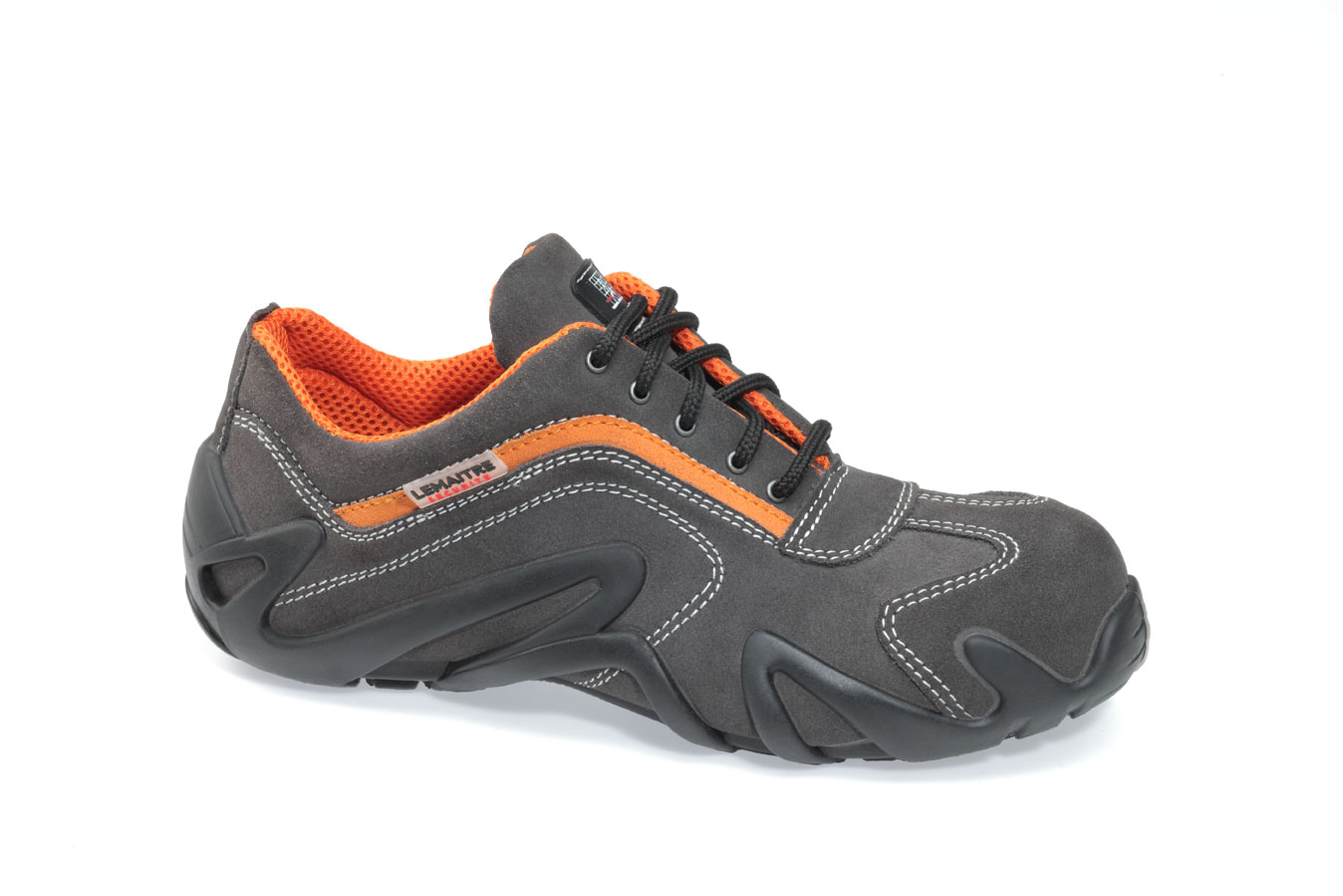 1850, Lemaitre, S2, COOLGREY Schnürschuhe, mit Alu-Schutzkappe, grau-orange, Einzelpaare zum Sonderpreis, 41, 46, 47-Lemaitre-46