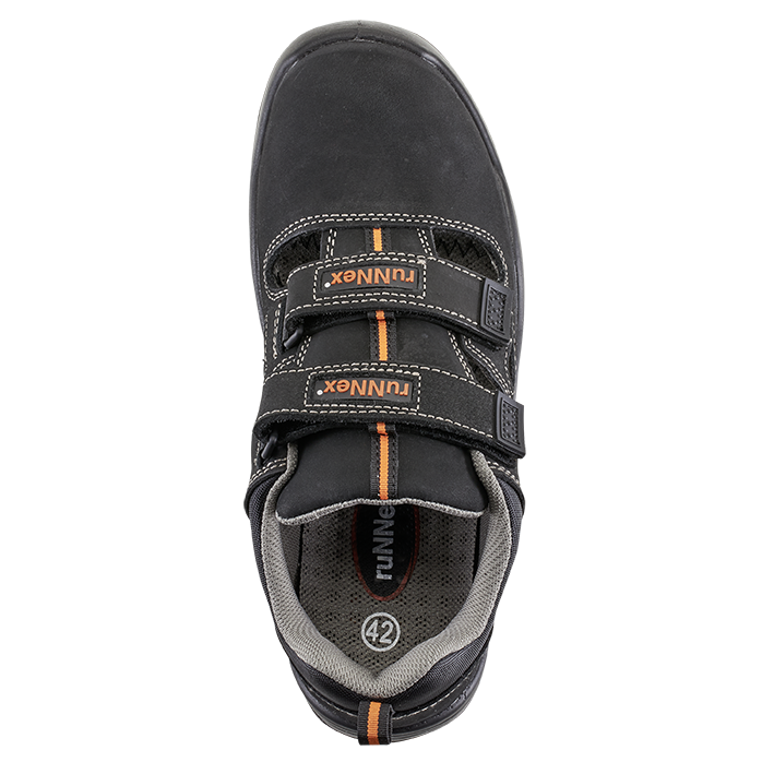 R5100, S1, ruNNex Sicherheitssandale, mit Stahlkappe, schwarz 36 - 48-ruNNex-43