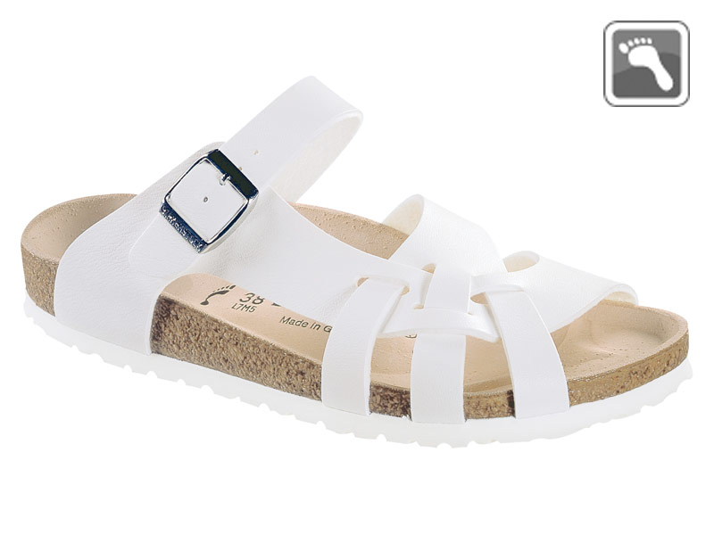 075731 groß Birkenstock Sandale "Pisa", normale Füße, weiß, Größe 42 - 43-Birkenstock-42