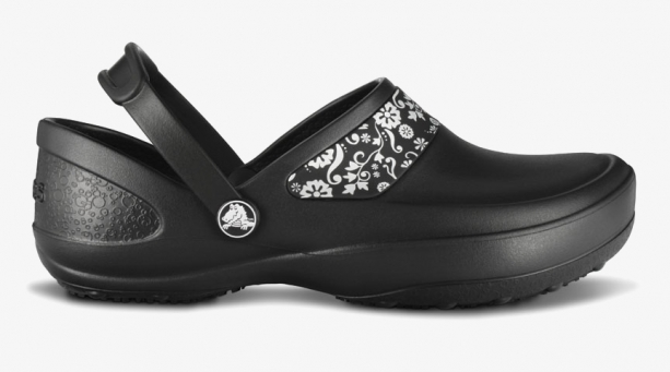 10876-067 CROCS "Mercy-Work", Damen-Küchenclog, schwarz-silber, Größe: 6 - 11-Crocs-W6 (36-37)