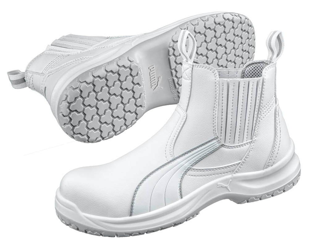 630380 PUMA Clear Chelsea Mid Sicherheitsschuhe weiß S2 SRC Sonderpreis Größe 41-41