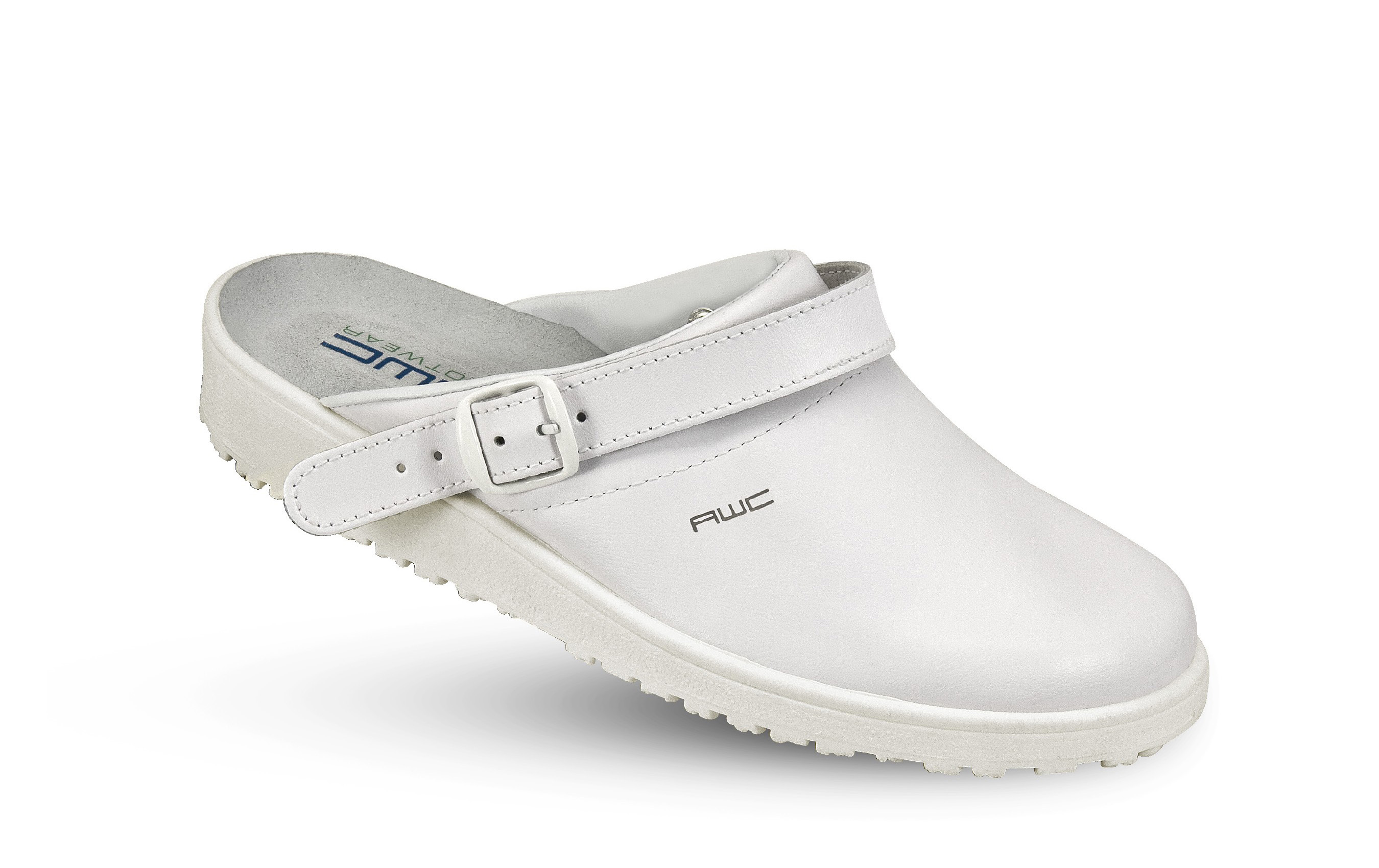 17000-01-44 AWC Herren-Clog ohne Stahlkappe weiß, Leder, Größe  36 - 40-AWC-37