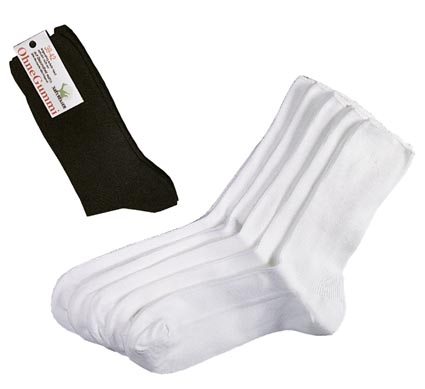 2159-01 Gesundheitssocken, Baumwolle, schwarz, Größe 35/38 - 47/49-39 - 42