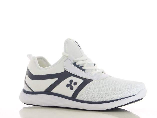 Luca NAV OXYPAS Herren Plegeschuhe Arbeitsschuhe Berufsschuhe ohne Schutzkappe weiß-navy Größe 39-47-44