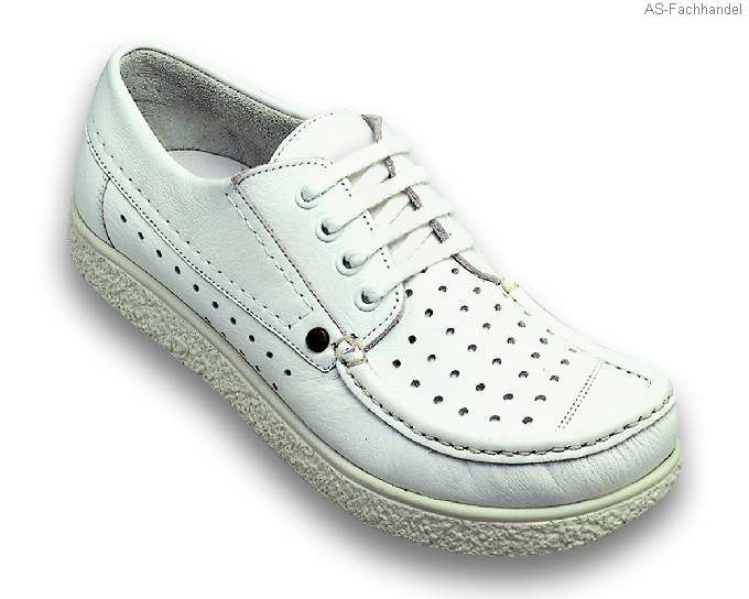 360 Jacoform Schuhe, Leder, weiß, perforiert, Größe 2,5 - 13-Jacoform-UK 11 = 47