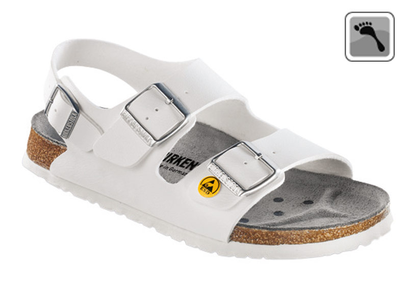 634888 Klein BIRKENSTOCK ESD MILANO Sandale schmale Weite weiß Größe 35 - 41-39