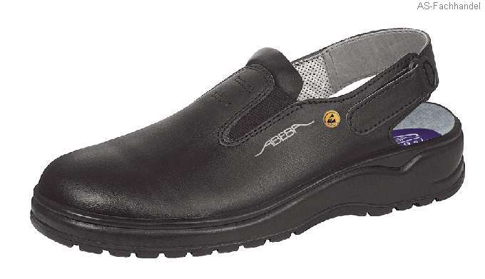 31035 ABEBA-ESD, LIGHT-Clog, schwarz, mit Stahlkappe, Leder  Größe  35 - 48-37