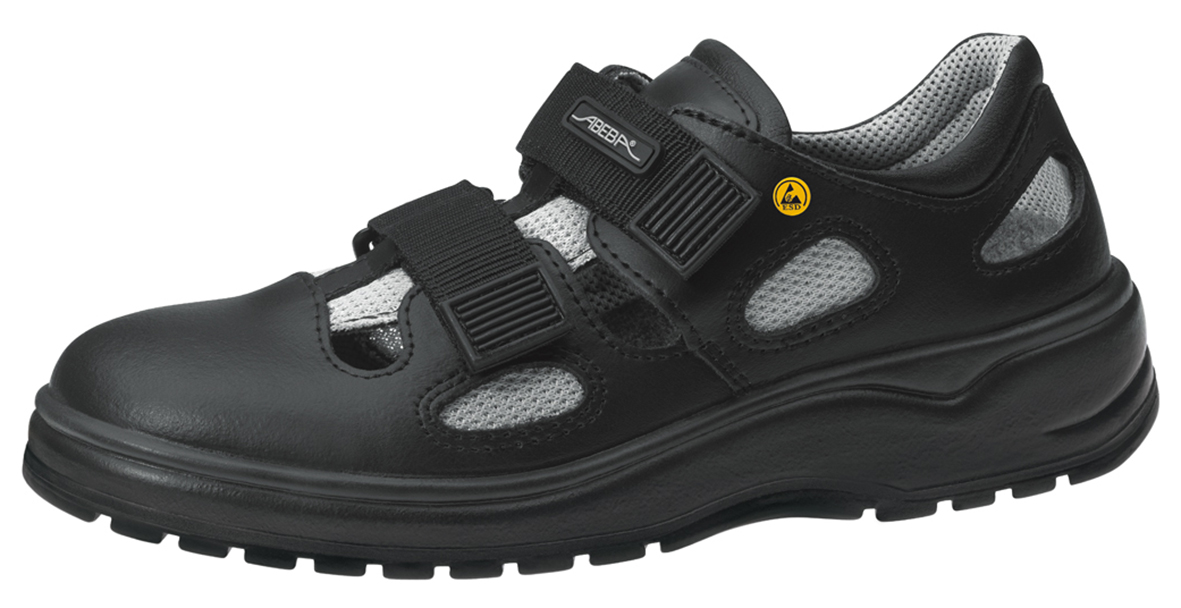 31036 ABEBA-ESD LIGHT Sicherheitssandale Arbeitsschuhe schwarz mit Schutzkappe Leder Größe 35-48-43