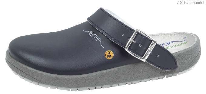 5250 ABEBA-ESD Clog Arbeitsschuhe Gummisohle blau Leder Sonderangebot Größe 44-45-45