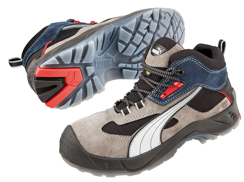 630240PUMA, Sicherheitsstiefel, metallfrei, ESD, grau, S1P Größe 39 - 47-42