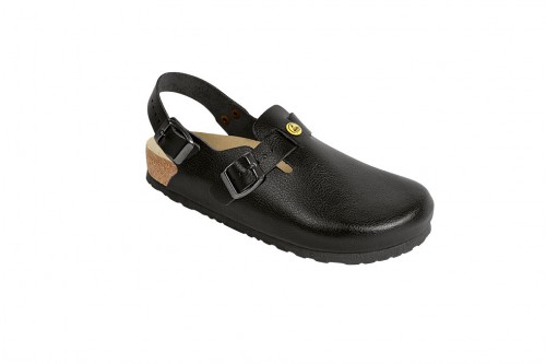 48611-1 WEEGER Clog Arbeitsschuhe ohne Stahlkappe schwarz  Leder Größe 35 - 49-39