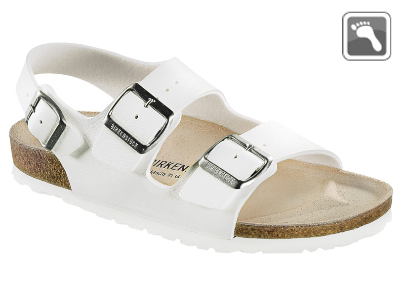 034731 groß Birkenstock Sandale "Milano", normale Füße, weiß, Größe 42 - 46-Birkenstock-45