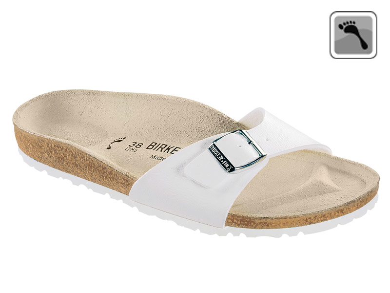 040733 groß Birkenstock Sandale "Madrid", schmale Füße, weiß, Größe 42 - 43-Birkenstock-42