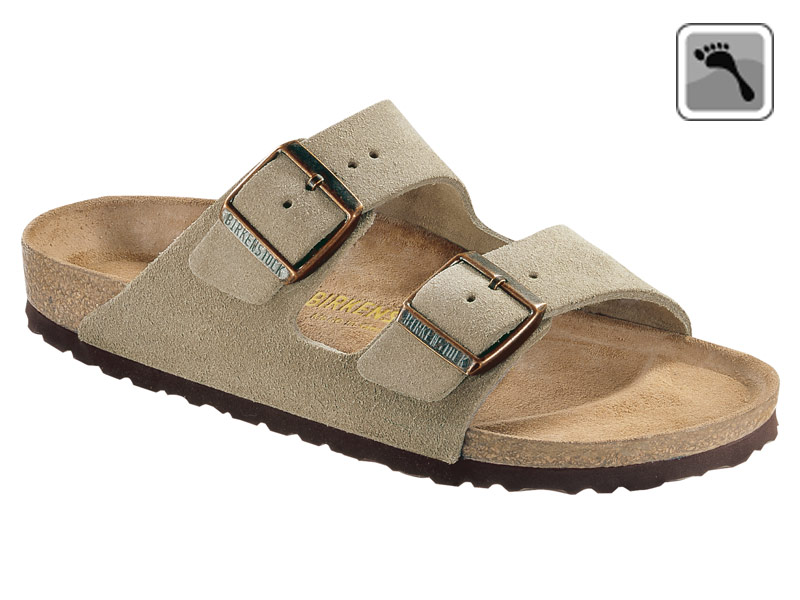 051463 groß Birkenstock Sandale "Arizona", schmale Füße, taupe Größe 42 - 46-Birkenstock-44