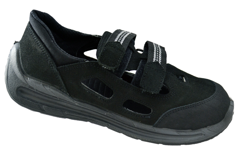 1241, S1, BLACKDRAGSTER, Sicherheitssandale, mit Stahlkappe, schwarz 35 - 48-43