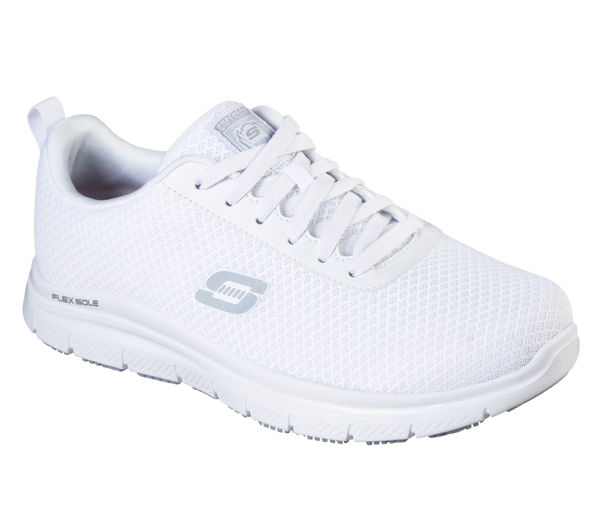 Skechers Herren Schnürschuhe 77125EC WHT Flex Advantage SR ohne Schutzkappe weiß Größe 39 - 47