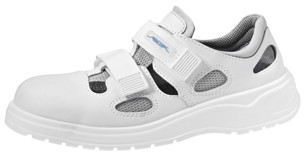 1031 ABEBA LIGHT Sicherheitssandale Arbeitsschuhe weiß mit Stahlkappe Leder Größe 48