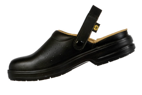 E113 Safeway Arbeitsschuhe Clogs mit Schutzkappe schwarz SB ESD Größe 35 - 47-35
