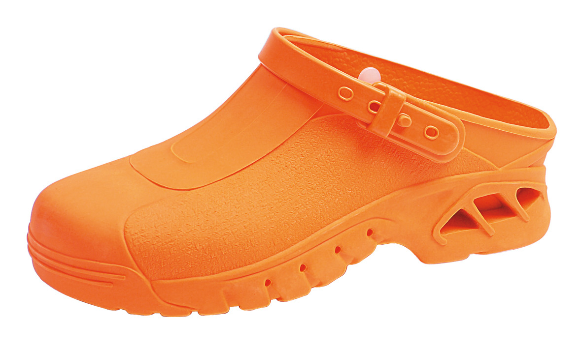 ABEBA OP Clogs 9630 Berufsschuhe Arbeitsschuhe autoklavierbar orange Größe 35/36 - 45/46-42
