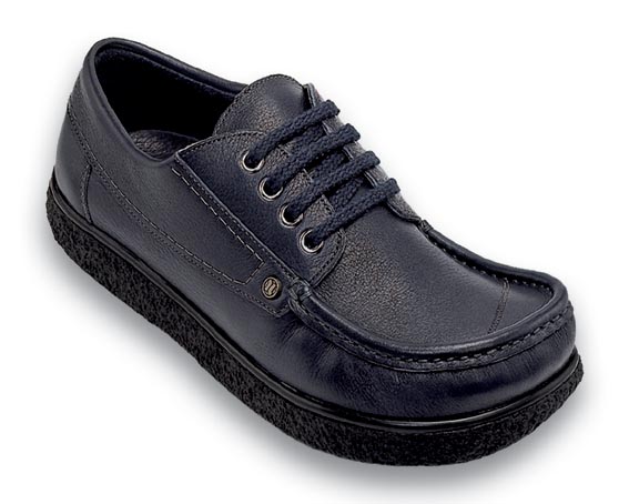 350-1 Jacoform Schuhe, Leder, blau, Größe 2,5 - 12-UK 8,5 = 43