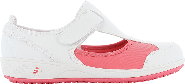 Camille fux (Candy) Arbeitsschuhe Berufsschuhe Gastronomie Service ohne Schutzkappe weiß pink Größe 36 - 42-41