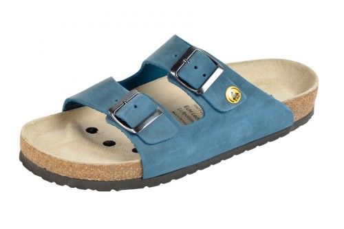 44111-3 WEEGER ESD Sandale Arbeitsschuhe ohne Stahlkappe blau Nubukleder Größe 35 - 49-37