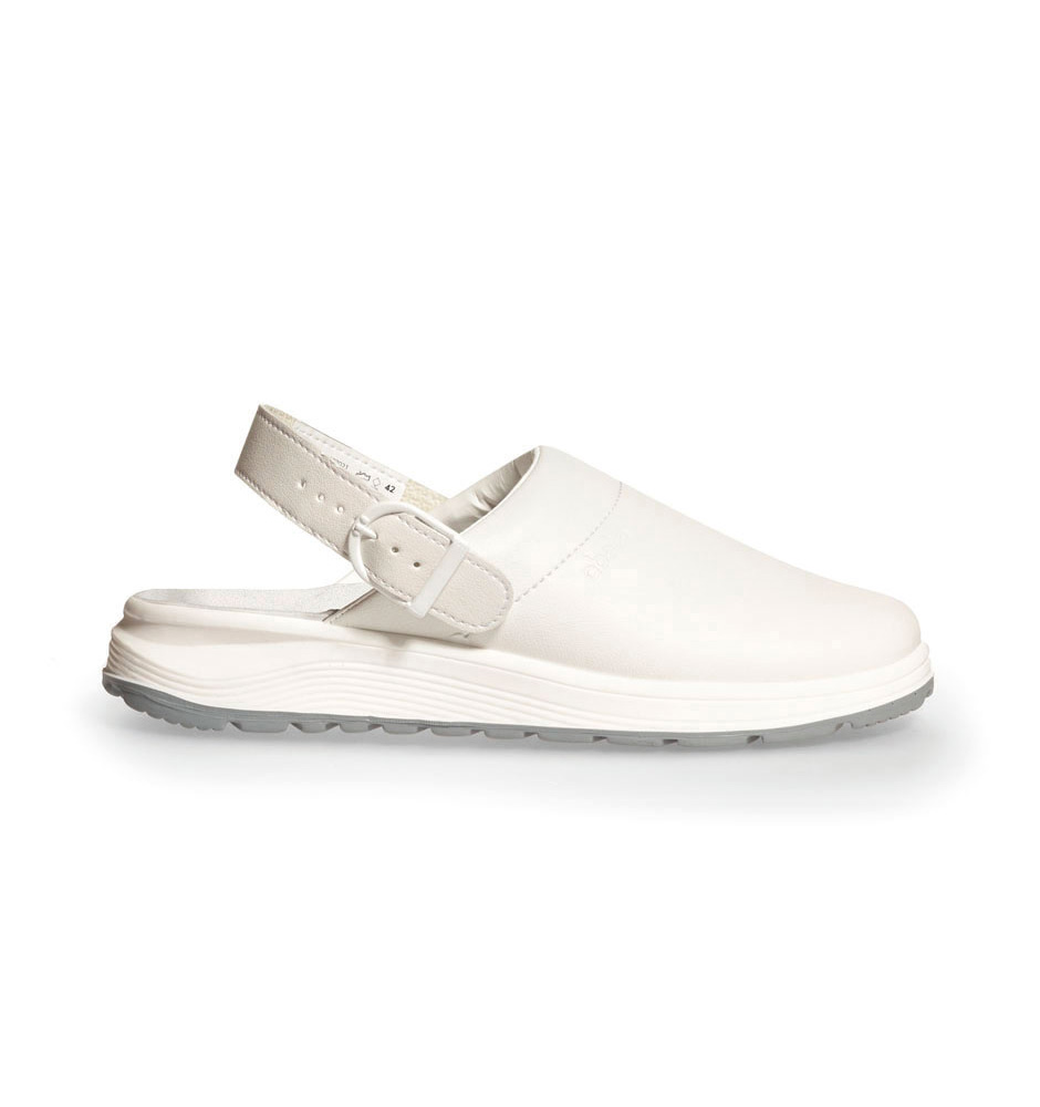 ABEBA Clog Active Arbeitsschuhe Küchenschuhe ohne Schutzkappe weiß Mikrofaser OB SRC Größe 36 - 48