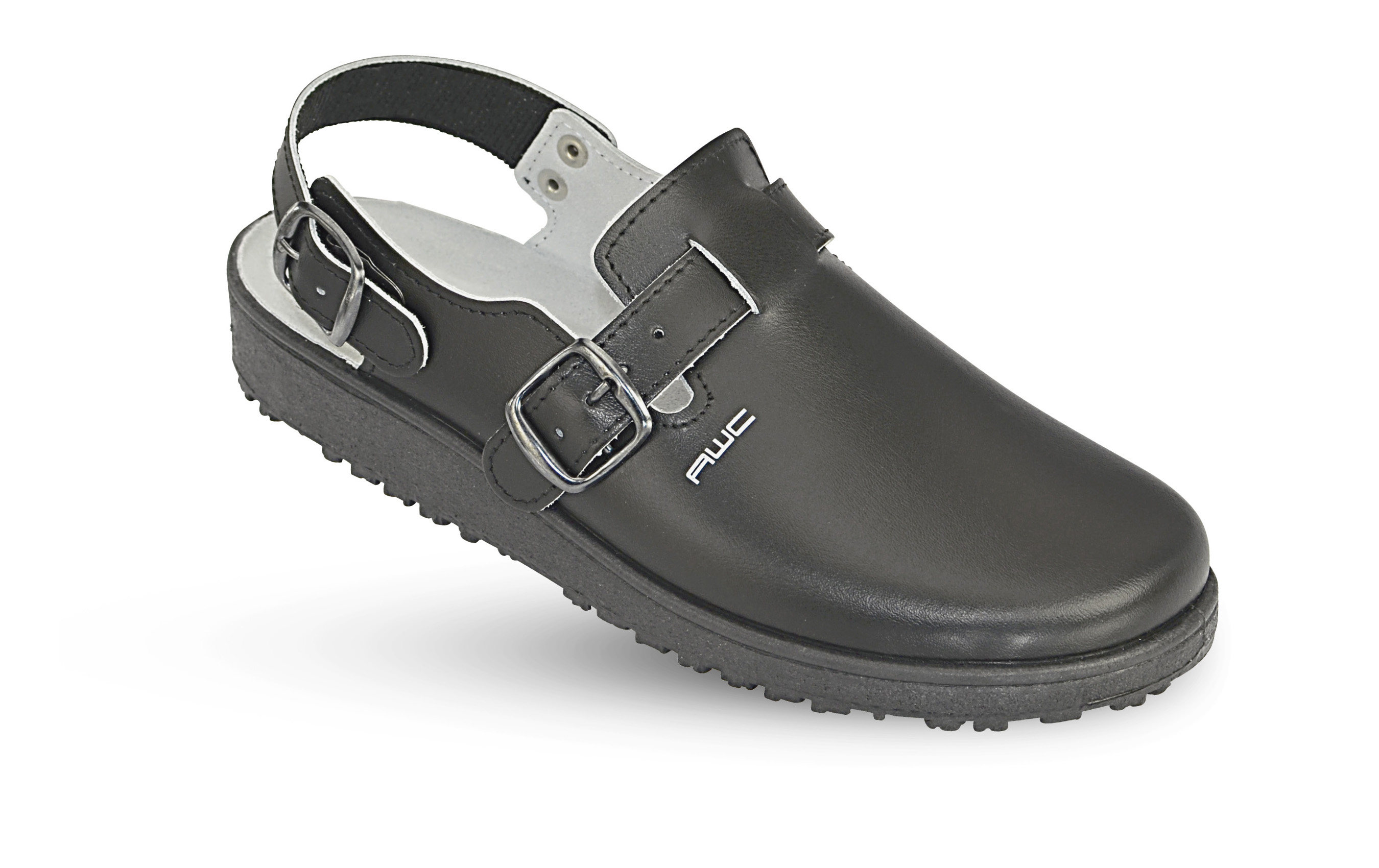 18500-02-99 AWC Herren-Clog ohne Stahlkappe schwarz, Leder, Größe  41 - 47-41