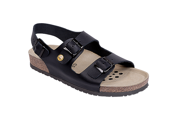 45115-1 WEEGER ESD Sandale Arbeitsschuhe ohne Stahlkappe schwarz Leder Größe 35 - 495-49