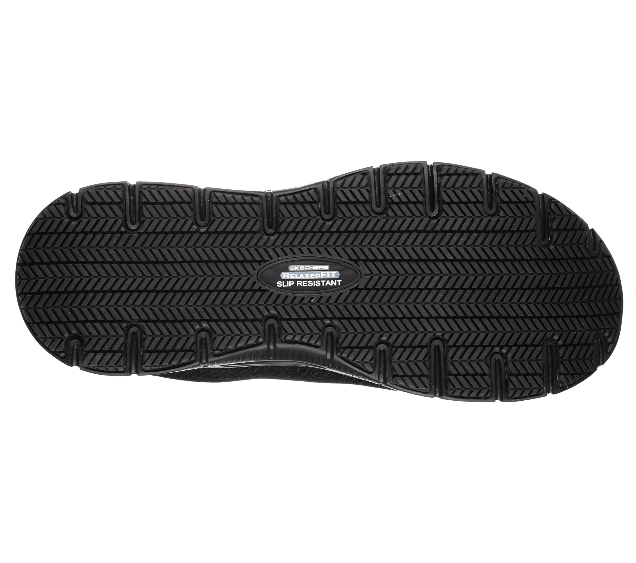 Skechers Herren Schnürschuhe 77125EC BLK Flex Advantage SR ohne Schutzkappe schwarz Größe 39 - 47-44