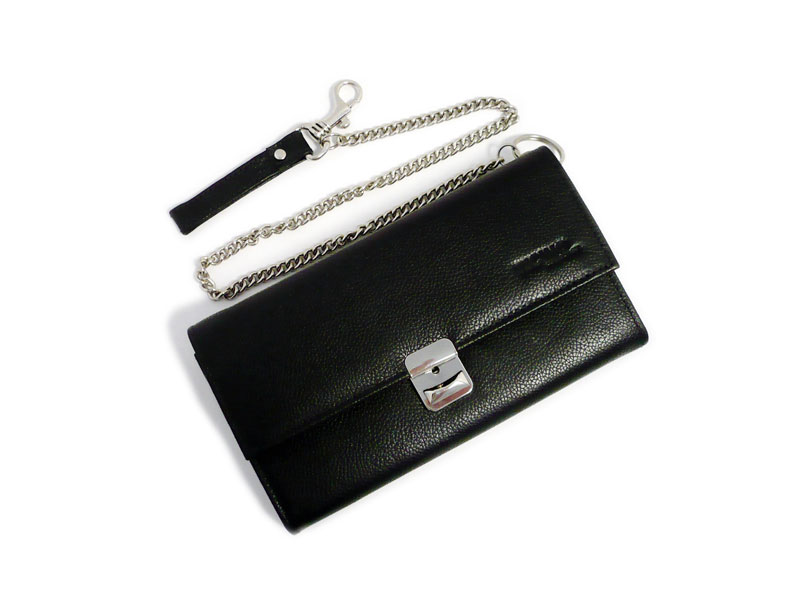 673SS KLOEHN Ticino Rindleder Kellnerbörsen Kellnertasche mit Kette