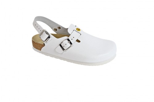 48611-2 WEEGER Clog Arbeitsschuhe ohne Stahlkappe weiss Leder Größe 35 - 49-35