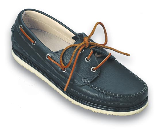 150-1 Jacoform Bootsschuhe, Leder, marine-blau, Einzelpaare zum Sonderpreis, Größe 9 + 10,5-Jacoform-UK 9 = 44