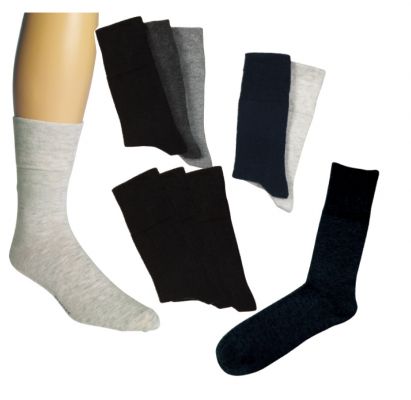 6167 Gesundheitssocken, Baumwolle, grau/schw./anthraz., Größe 39/42 - 43/46