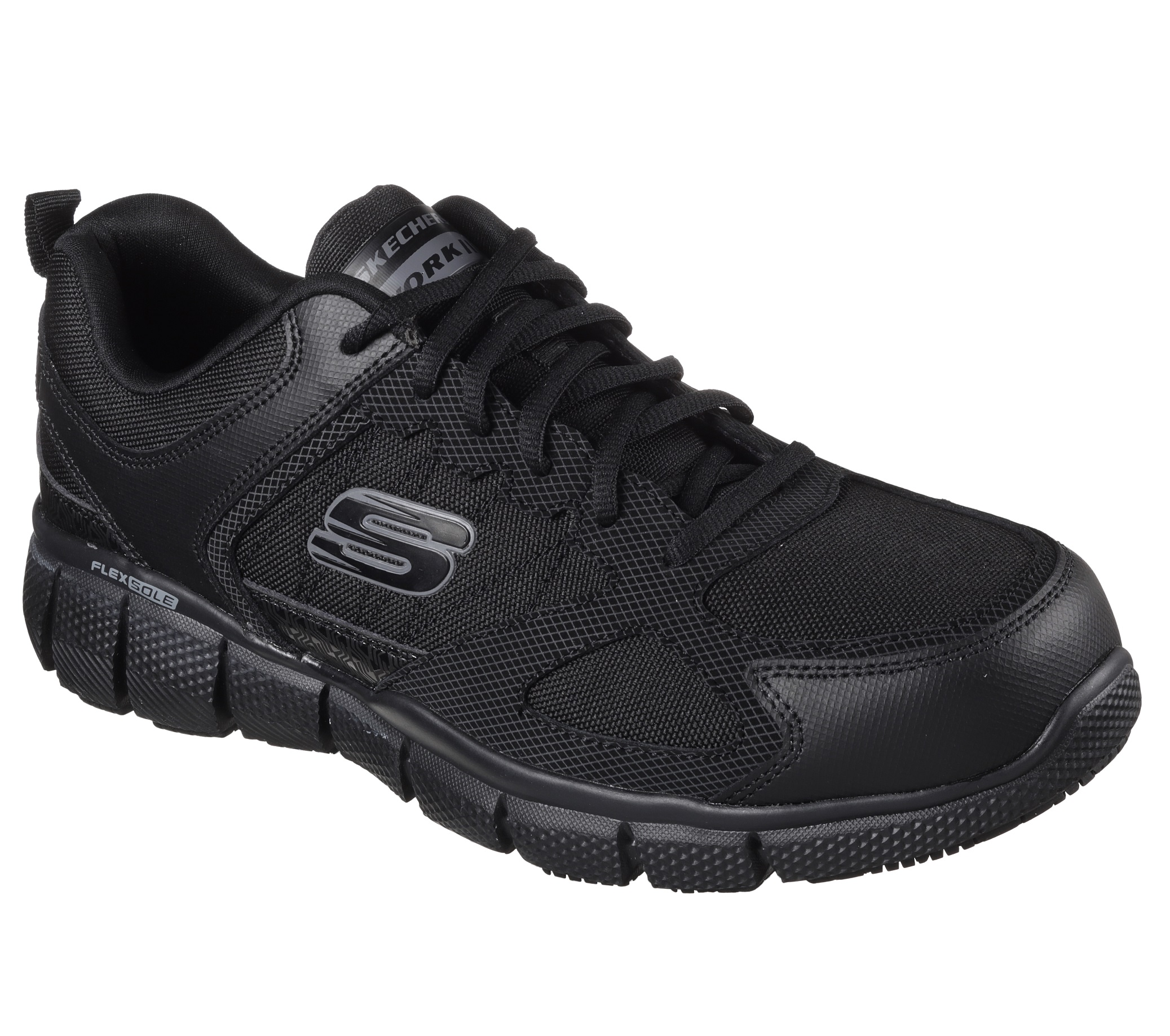 Skechers Herren Schnürschuhe 77152EC BLK Telfin-Sanphet ohne Schutzkappe schwarz Größe 39-46-45