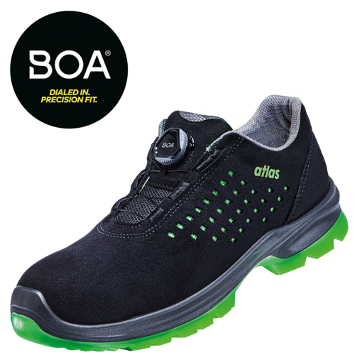 62400 Atlas "SL9205 XP" Sicherheitsschuh, Green, S1P, ESD, SRC, Alukappe, Boa, Gr. 36-48-41