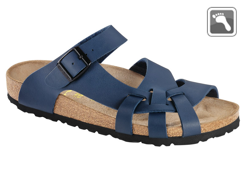075801 groß Birkenstock Sandale "Pisa", normale Füße, blau, Größe 42 - 43-Birkenstock-42