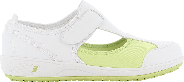 Camille lgn (Candy) Arbeitsschuhe Berufsschuhe Pflege, Praxis, Labor ohne Schutzkappe weiß hellgrün Größe 36 - 42-38