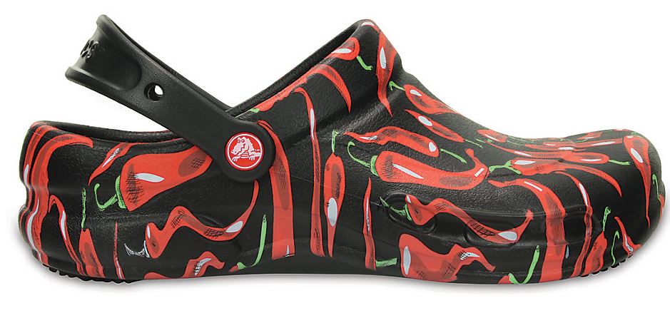 204283-001 CROCS Küchenclog "Bistro", schwarz-rot , Größe 4 - 13-41 - 42