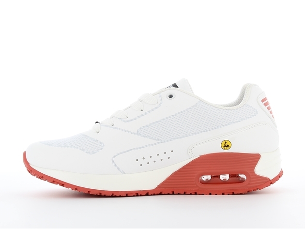 Ela FUX Safety-Jogger Plegeschuhe Arbeitsschuhe Berufsschuhe ohne Schutzkappe weiß-fuchsia/pink Größe 36-42-36